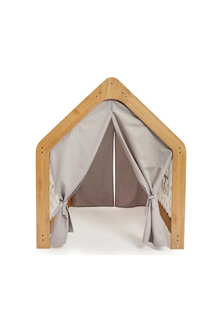 Minera Montessori Ahşap Oyun Evi, Oyun Çadırı / Naturel Sarı