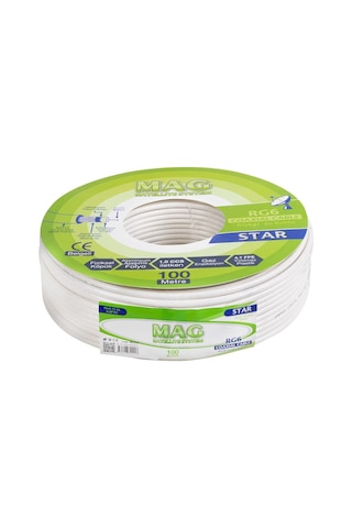Mag Rg6-u4 İthal Uydu Anten Kablosu-100 Metre