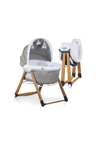 Kiwi Safe & Comfort Sleeper All in One Sallanır Katlanır Ahşap Beşik