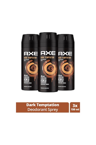 3 Adet Axe Dark Temptatıon Bay Parfüm Kofre 150 Ml