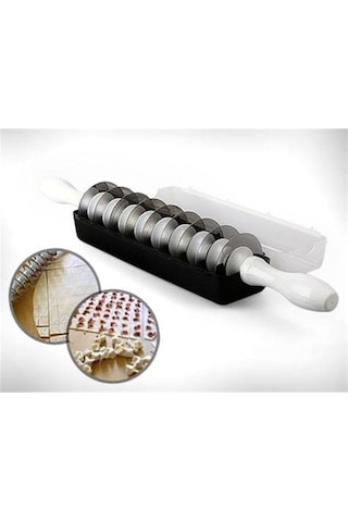 Çelik Bıçaklı Mantı Kesme Merdanesi 9 Bıçaklı Hamur Mantı Kesici