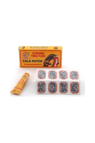 Bisiklet Lastik Yaması Soğuk Yama 48li Kare Gri - Siyah