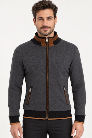 9021 Dewberry Erkek Sweatshırt-diagonal Antrasit-2