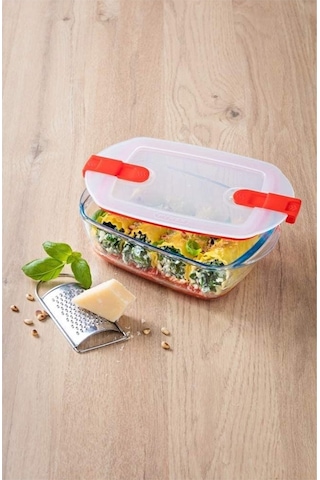 Pyrex 214PH00/7145 Dikdörtgen Saklama Kabı Mikrodalga 400 ML