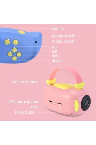 Besthome1 Çocuklar İçin 720p Dv Spor Kamerası, 2000w Piksel, Otomatik Işık, 32gb Hafıza, Mavi Renk Mavi