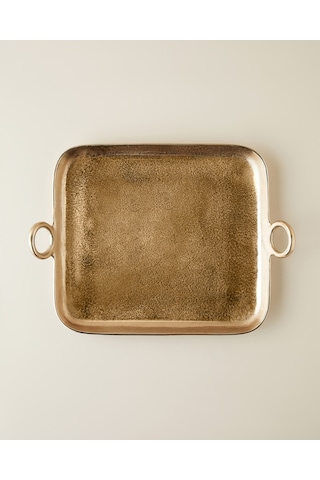 English Home Galya Alüminyum Dekoratif Tepsi 38x5 Cm Gold
