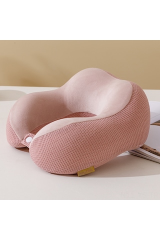 Yunboo Yolculuk Ve Öğle Dinlenmesi İçin Bel Bağını Koruyan Hafıza Köpük U Yastığı - Siyah Kristal Kadife Dokuma İle Yumuşak Destek Siyah