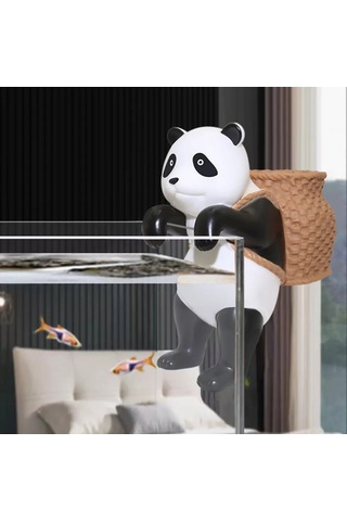 Tevdı Akvaryum Süsü Ve Kalemlık Panda Dekoru 198615357