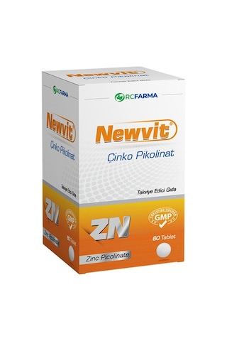 Newvit Çinko Picolinat İçeren Gıda Takviyesi 60 Tablet