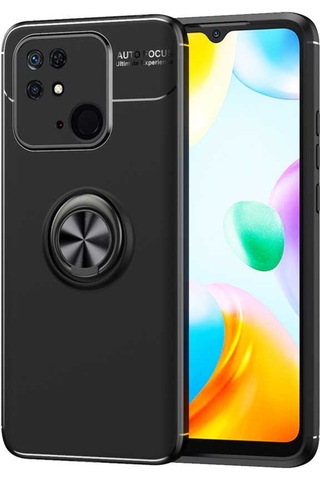 Xiaomi Redmi 10C Kılıf Zore Ravel Yüzüklü Silikon Kılıf