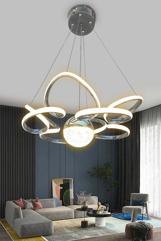 Kral Tacı Modern Sarkıt Led Avize Çok Renkli