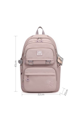 Tenfowee Kadınlar İçin Vintage Desenli Nylon Sırt Çantası - 15.6" Laptop Bölmesi, Omuz Baskısı Azaltıcı Kemerler, Yan Cep Ve Organizer Bölmeli - Açık Gri Çok Renkli