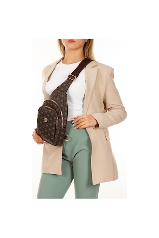 Newish Polo Kadın Deri Monogram Desenli Çapraz Bel Göğüs Ve Omuz Çantası New218 Kahverengi-kahverengi 78359922