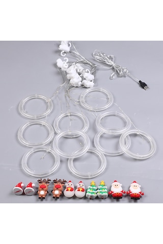 Xindoker "3 Metre Usb Şarjlı Noel Işıkları - Kapı, Pencere Ve Duvarlar İçin Renkli Led Dekor"