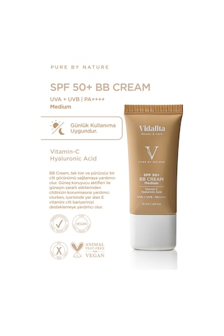 Vidalita Beauty & Care Vitamin C & Hyaluronic Acid Bb Cream Medium Ton SPF50+ 50 ML