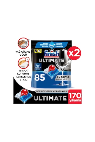 Finish Ultimate Hepsi Bir Arada Bulaşık Makinesi Deterjanı 2 x 85 Tablet