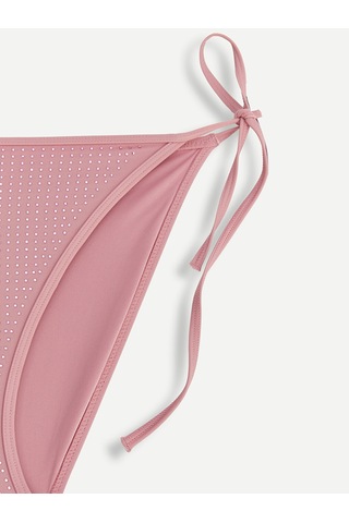 Lcw Dream Pembe Yanı Bağlamalı Taş İşlemeli Kadın Bikini Altı
