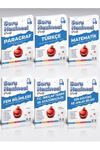 Nartest Yayınları 8.sınıf Soru Hazinesi Paragraf-türkçe-matematik-fen Bilimleri-inkılap Tarihi-din Kültürü Seti 6 Kitap