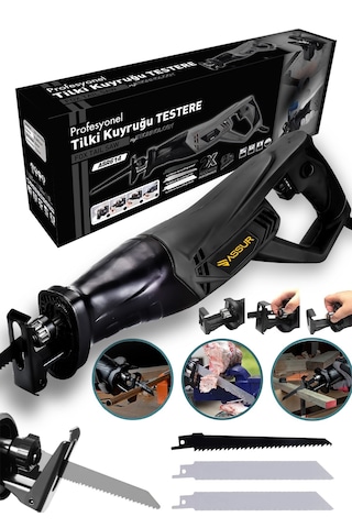 Assur ASR614 900W Tilki Kuyruğu Testere Siyah