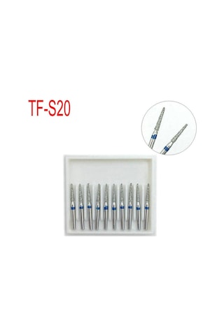 10 Adet Diş 1.6mm Fg Elmas Bur Matkap Seti Fit Yüksek Hızlı El Aletleri Parlatma Diş Hekimliği Malzemeleri Tf-s20