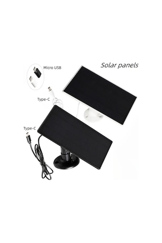 Trendooze 2'li Beyaz Dönemez Güneş Paneli Kamera Şarj Paketi Outdoor