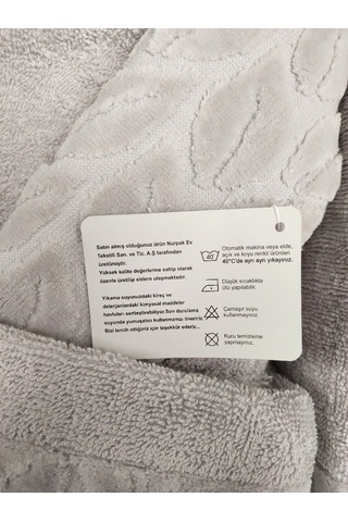 Nurpak Tek Kişilik Bornoz Seti Şalyaka-hazal Gri Beden Xl-xxl Gri