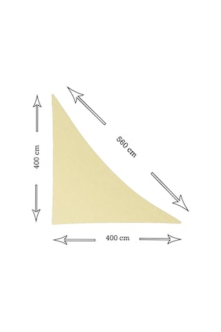 Krem Renk Üçgen Oxford Su İtici Kumaş Dekoratif Gölgelik 400 Cm X 400 Cm X 560 Cm Diğer