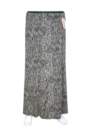 Hesna Kadın Betül 8 Parça Lastikli Astarsız Siyah Etek Desen 32 Siyah