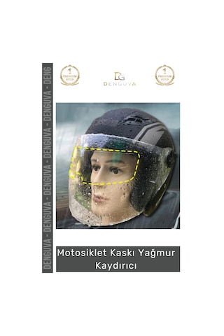 Motosikletkaskı Motosiklet Kaskı Şeffaf Su İtici Anti Sis Koruyucu Film Buhar Önleyici Yağmur Kaydı