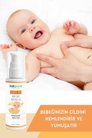 Bebek Bakım Ve Masaj Yağı Organik - Doğal İçerik 50ml