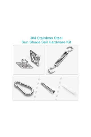 M6 Tente Bağlantı Elemanı Kiti, Bahçe, Üçgen Ve Kare, Dikdörtgen Tenteler İçin Ağır Hizmet Tipi Paslanmaz Çelik Tente Yelken Kiti Diğer