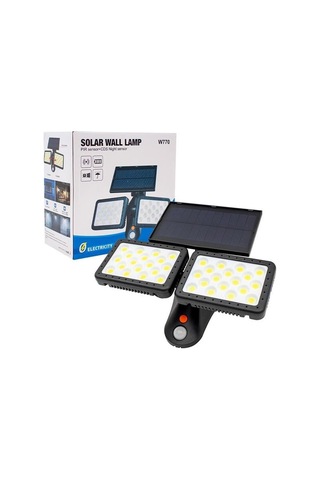 Sensörlü 36 Cob Ledli Solar Aydınlatmalı Duvar Lambası W770b Belirtilmemis