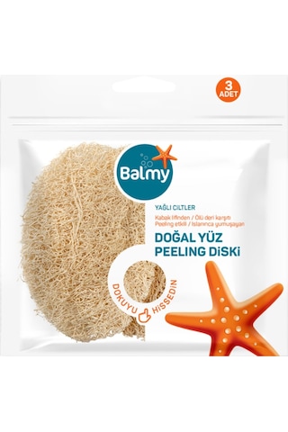 Balmy Doğal Yüz Peeling Diski 3'lü Krem