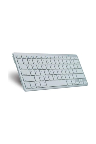K09 Ultrathin 78 Tuşlu Bluetooth 3.0 Kızılötesi Klavye Beyaz