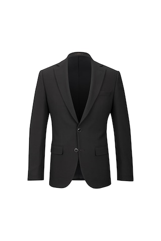 Hatemoğlu Siyah Slim Fit Mono Yaka Klasik Ceket
