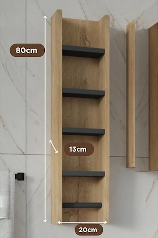 Zakkum Havluluk %100 Mdf Duvar Rafı Lefkas Meşe