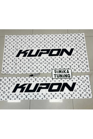 Kupon Beyaz Lv Xl Torpido Ve Sırt Havlusu Seti 2 Adet Ön Ve Arka Anahtarlık Hediye Lv Kupon