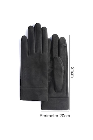Esnek Sızdırmaz Parmaklara, Dokunmatik Ekran Uyumlu Parmak Uçlarına Ve Rüzgar Geçirmez Süet Eldivenlere Sahip Sıcak Kış Eldivenleri