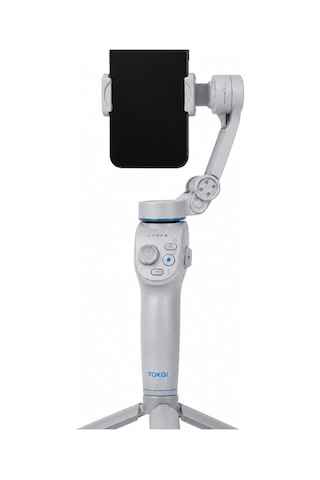 Aı Takipli 3 Eksen Telefon Gimbali Katlanabilir Tripod Ve Dahili Dolgu Işıklı Stabilizer