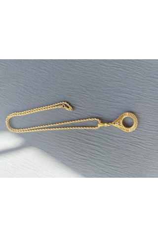 22ayar Altın Kaplama Çeyrek 60cm Kolye 3mm Halat Zincir Altın