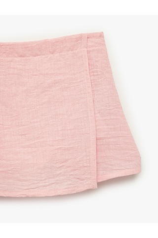 Koton Beli Lastikli Basic Şort Etek Pembe 6smg40007aw Gül
