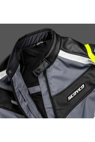 Motosiklet Montu Korumalı 4 Mevsim Pu Kaplama Polyester Kumaş Mont