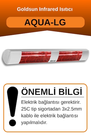 Aqua 3000 Watt Gsa30lg Düşük Işıklı Kumandasız Elektrikli Isıtıcı