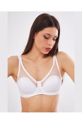 Le Jardin Linda Tül Detaylı Toparlayıcı İnce Soft Cup Sütyen B-c Beyaz