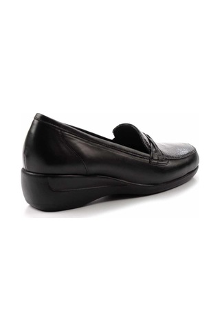 Bambi Siyah Siyah Leather Kadın Dolgu Topuklu Ayakkabı K01531123503 Siyah Siyah