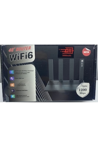 Cpe Wr800-e 5g Sim Kartlı 5.000mah Şarjlı 1200mbps 4 Port Modem Tüm Operatör Uyumlu