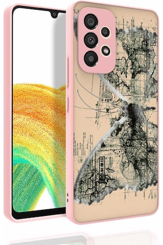 Zore Galaxy Uyumlu A53 5g Kılıf Desenli Kamera Korumalı Parlak Nora Kapak - No4 No4
