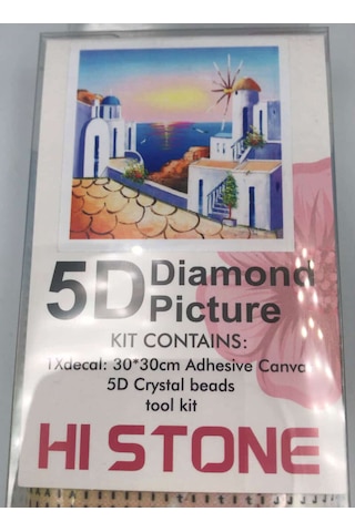 30x30 Santorini Esintisi 5d Diamond Painting Dıy Tablo
