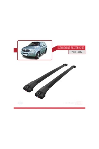 Ssangyong Rexton Y250 2006-2012 Arası İle Uyumlu Ace-1 Ara Atkı Tavan Barı Siyah