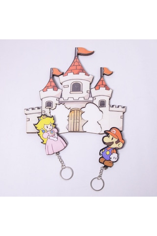 Super Mario Bros Anahtarlık Çift Seti - Anahtar Askısı-2653